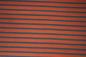 Preview: Hilco Campan Jersey Streifen, Farben:olive, orange, 145 cm