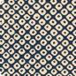 Preview: Sevenberry Kasuri, japanischer Stoff, Motiv, beige Quadrate 2mm in der Mitte blauer Punkt, 100% Baumwolle, Stoffbreite 110 cm