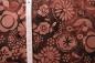 Preview: brauner Batikstoff von Hoffmann, Muster: hellbraune Blumen