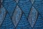 Preview: blau-weiß-schwarzer  Stoff von Künstler der Aborigines entwickelt