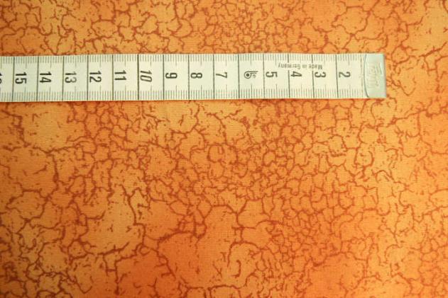 Preview: dänischer,ocker marmorierter Baumwollstoff mit braunen Kreisen