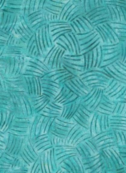 grüner Batikstoff von Anthology, Motiv petrol Striche.