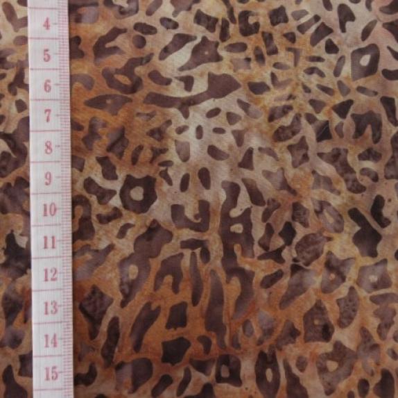 Preview: leopardenlook Batikstoff von Robert Kaufmann, Farben: beige-ocker-brau