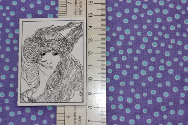 Preview: fliederfarbener Baumwollstoff von Michael Miller mit Punkten, Farben: flieder-weiß-türkis,