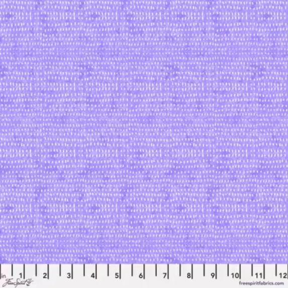 Preview: lavendelfarbener Baumwollstoff, Motiv: weiße Striche ca. 2 - 3 mm lang, Farben: lavendel-weiß von Moda, 100% Baumwolle, Stoffbreite: 110 cm