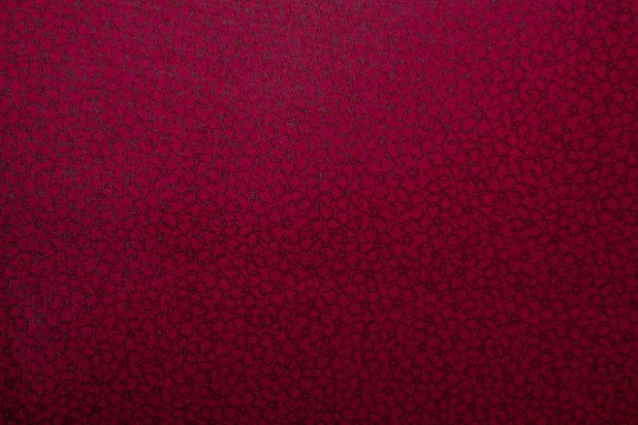 roter Baumwollstoff, Motiv: Blume, von StofA/S