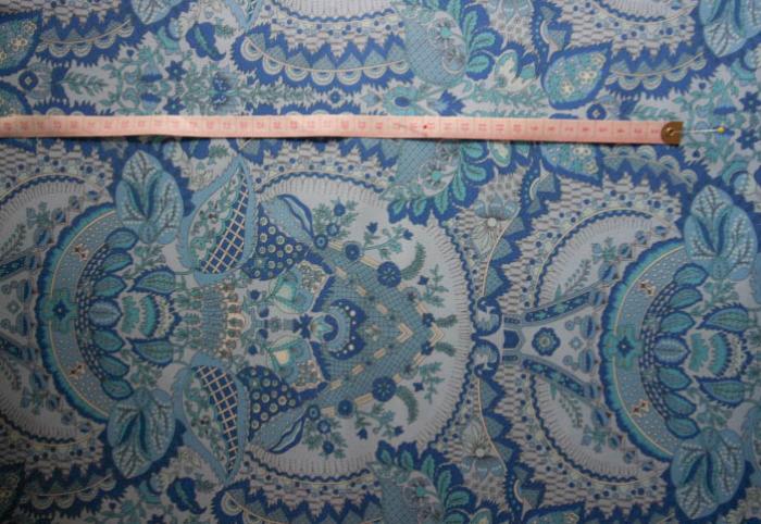 Baumwollstoff aus dem Hause Rowan von Amy Butler, Muster: floral, Farben blau-weiß-türkis.