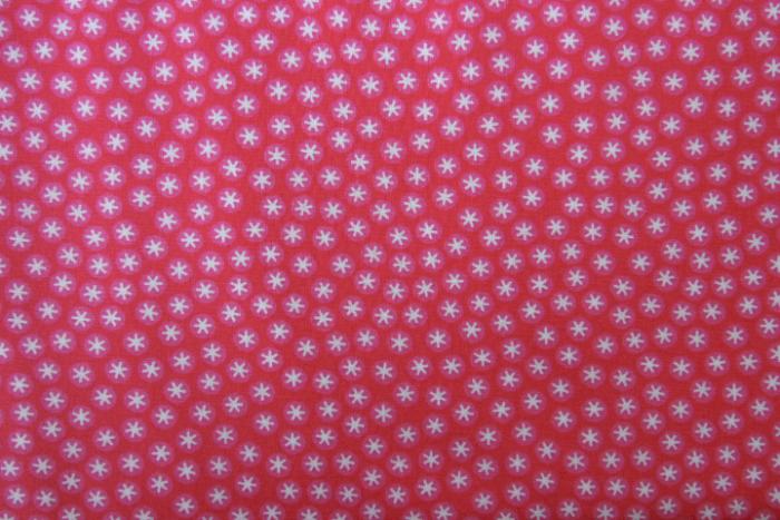 Kiddy Love, sehr süßer pinker Baumwollstoff mit weißen Sternen