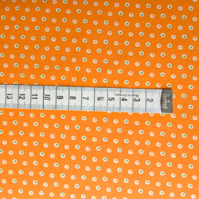gelboranger Baumwollstoff Punkten