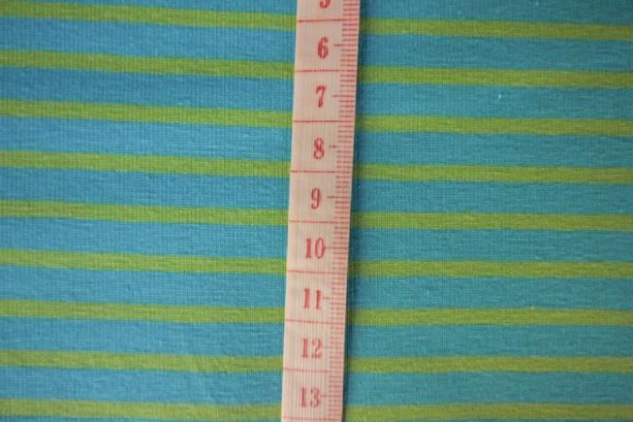 Hilco Campan Jersey Streifen, Farben:grün, türkis, 145 cm