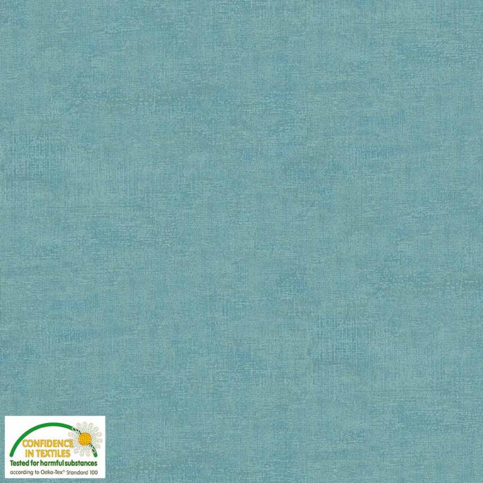 blauer  Melange von STOF A/S, marmorierter Baumwollstoff 100%, Stoffbreite 110 cm