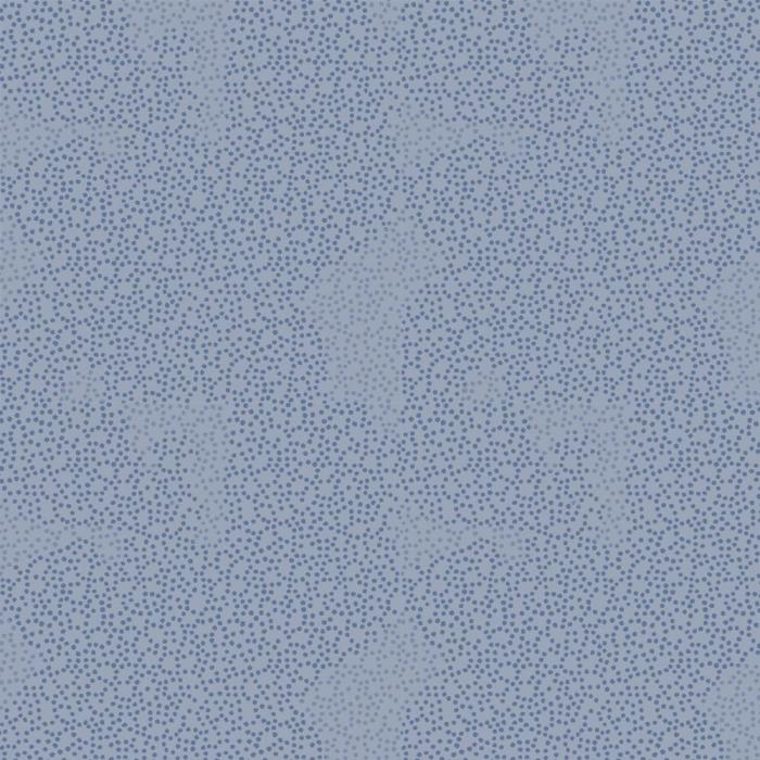 blauer Stoff von STOF A/S, Motiv: Punkte mit Blumen 1 cm, Farben:blau, 100% Baumwolle, Stoffbreite: 110 cm