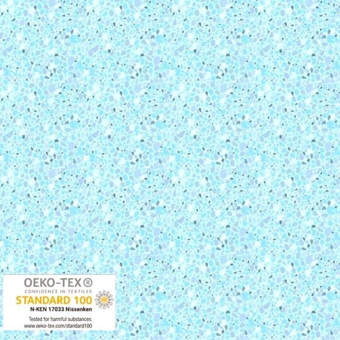 blauer Stoff von STOFA/S , Motiv: Splitter in verschiedenen Größen, Farben: hellblau-grau-blau  , 100% Baumwolle, Stoffbreite: 110 cm