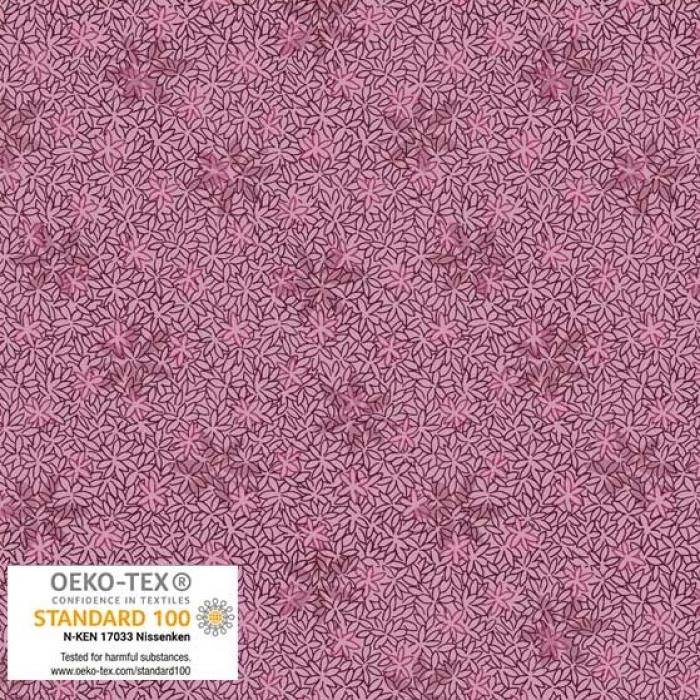 lilaner Stoff von STOFA/S , Motiv: Blüten zw. 1-3 cm Farben: rosa-lila-pink , 100% Baumwolle, Stoffbreite: 110 cm