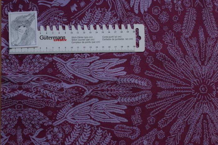 Baumwollstoff von Amy Butler/Free Spirit, Muster Bright Heart, Farbe:pflaume-flieder