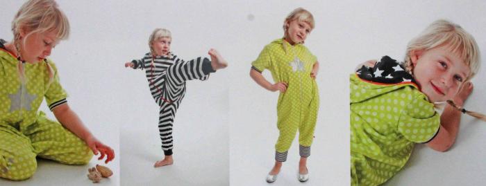 Papierschnittmuster Overall  Gr: 50/56 bis 140/146, Minikrea