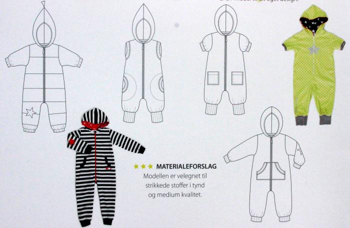 Papierschnittmuster Overall  Gr: 50/56 bis 140/146, Minikrea