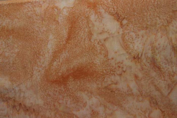 apricot marmorierter Batikstoff, uni von Hoffmann