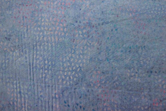 türkis-hellblau-flieder Batikstoff von Hoffmann, Muster: Striche ca. 3mm bunt