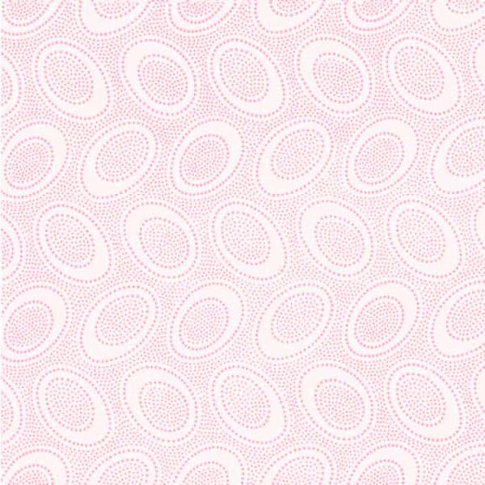Kaffe Fassett Aboriginal Dot Blush, Motiv Ovale, bis ca 4 cm lang und Punkte 1 mm, Farben: weiß-rosa, 100% Baumwolle, Stoffbreite 110 cm