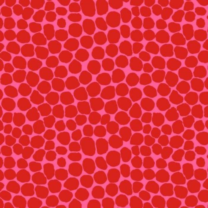 Kaffe Fassett, Muster ca. 2 cm Jumble, Rubby, Farben rot-rosa, 100% Baumwolle Stoffbreite: 110 cm