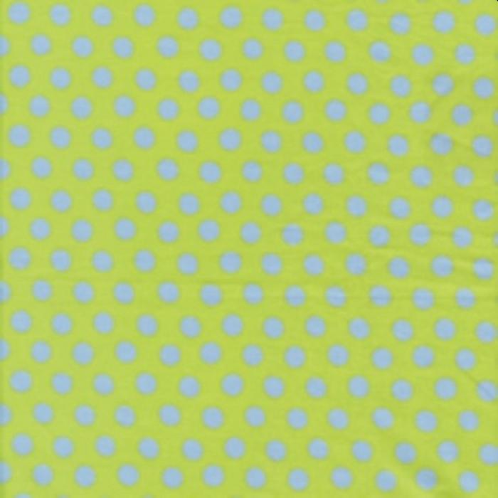 grüner Stoff von Kaffe Fassett, Muster: Spot, flieder Punkte ca. 0,8 cm groß, Punktabstand 1 cm